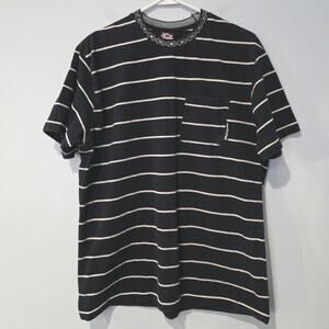 Vintage 90s Gotcha t-shirt men's size large Black Stripe Pocket